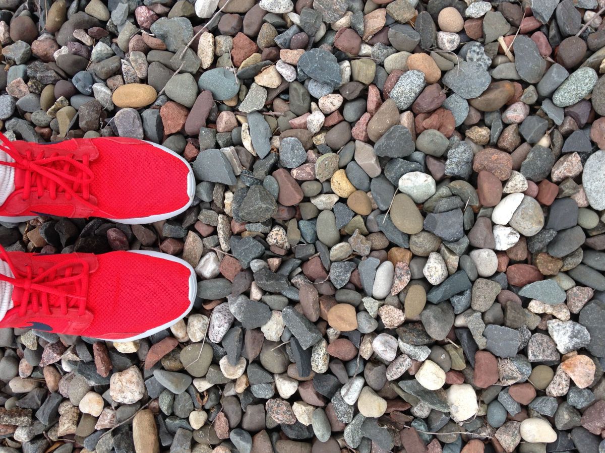 Red Shoes Rocks Painting – Hidden in the Open – Red Shoes Rock